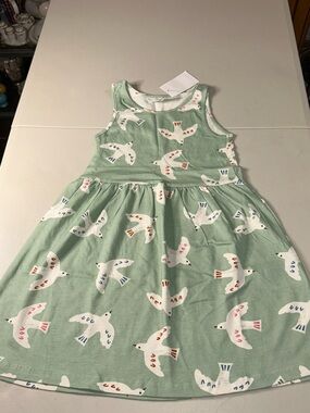 H&M Mint Green Dress with White Seagull Print